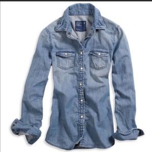 American Eagle Western Denim Shirt Size 6